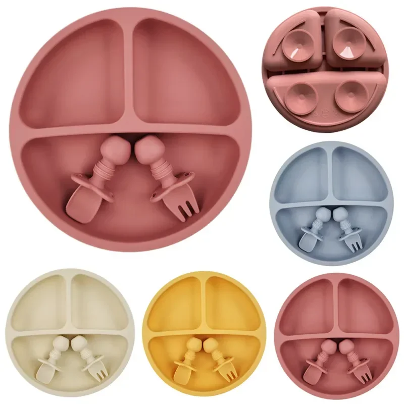 Baby Food Jars With Lids - 3Pcs Silicone Baby Feeding Set BPA