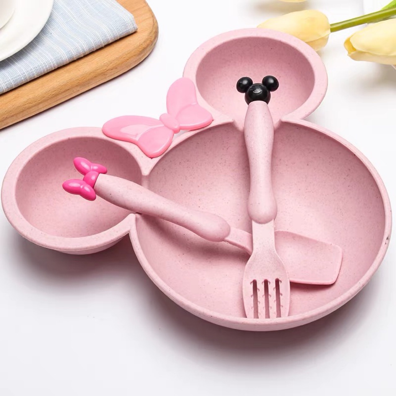 Wheat Straw Minnie Mouse Kids  - Baby Food Menu recension och pris